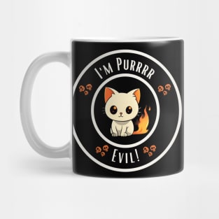 Purrr Evil Funny Cat Art Mug